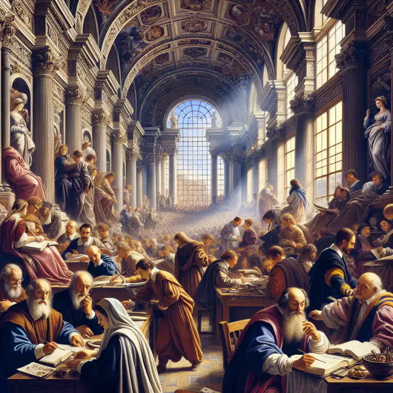 Visual representation of "humanism" - A movement in Renaissance Europe that celebrated human potential and achievement.