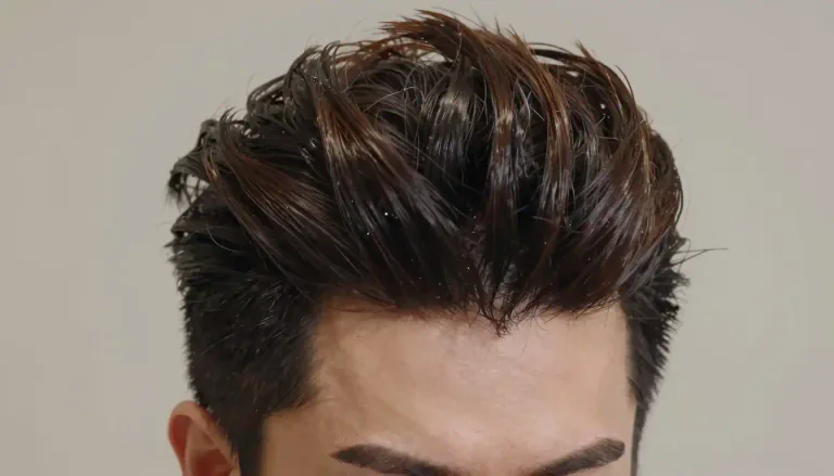 Visual representation of "pompadour" - A decorative arrangement or crest of hair often styled to create volume and height.