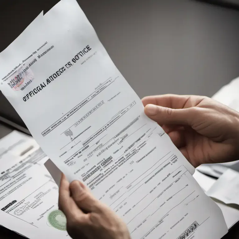 Visual representation of "advice" - An official notice concerning a business agreement