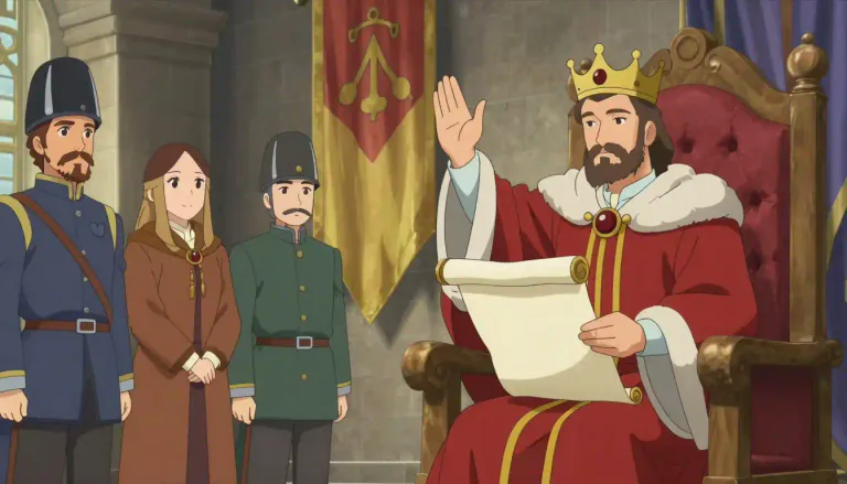 Visual representation of "edict" - An official order or proclamation issued by a person in authority