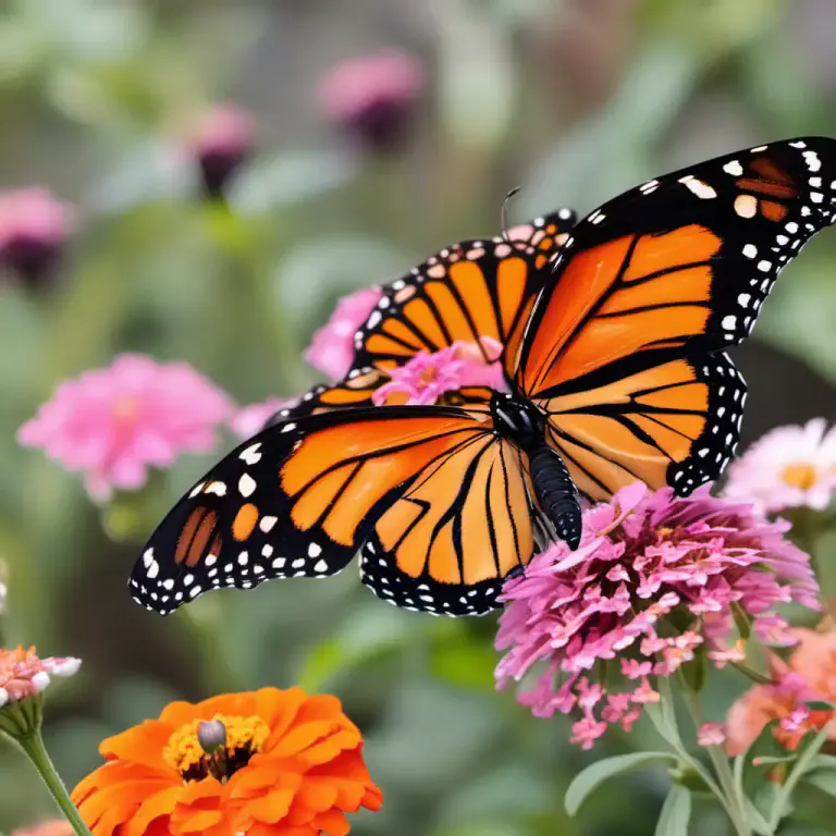 Visual representation of "monarch" - A type of large butterfly with orange-black wings