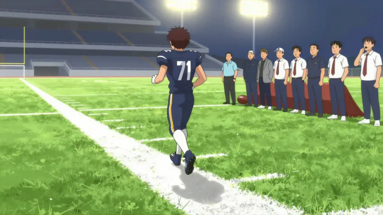Visual representation of "sideline" - The boundaries marking the limits of a sports field, especially in American football.