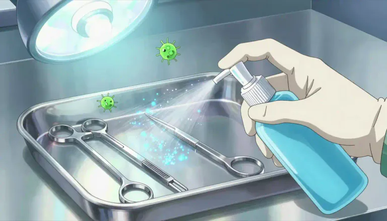 Visual representation of "germicide" - A substance that kills germs and bacteria.