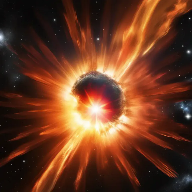 Visual representation of "detonate" - In science, to undergo a fast nuclear reaction that releases a lot of energy.