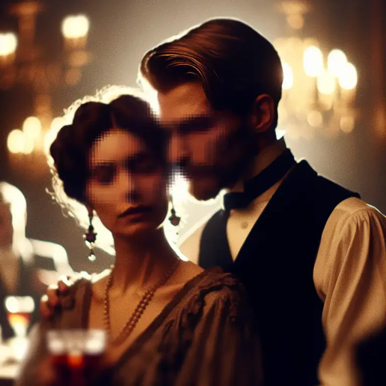 Visual representation of "raunchy" - Expressing or suggesting physical desire or sexual activity in a very bold way.