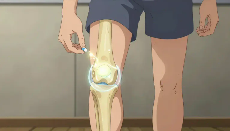 Visual representation of "glucosamine" - Glucosamine is a natural compound that is found in the body and is often used as a dietary supplement to help support joint health.