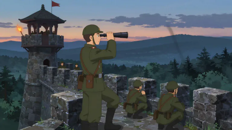 Visual representation of "lookout" - The act of keeping watch for danger