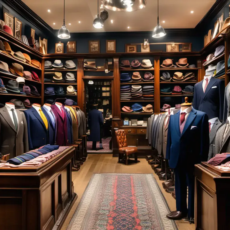 Visual representation of "haberdasher" - In the UK, a haberdasher is also a person or shop selling men's clothing and accessories.