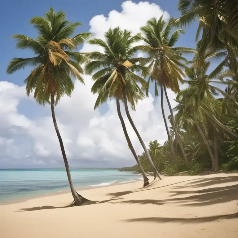 Visual representation of "palm" - A type of tropical tree with a straight trunk and large leaves at the top