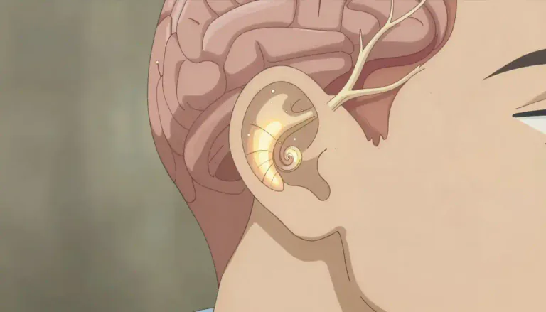 Visual representation of "cochlear" - Relating to the cochlea, a part of the inner ear that plays a crucial role in the sense of hearing.