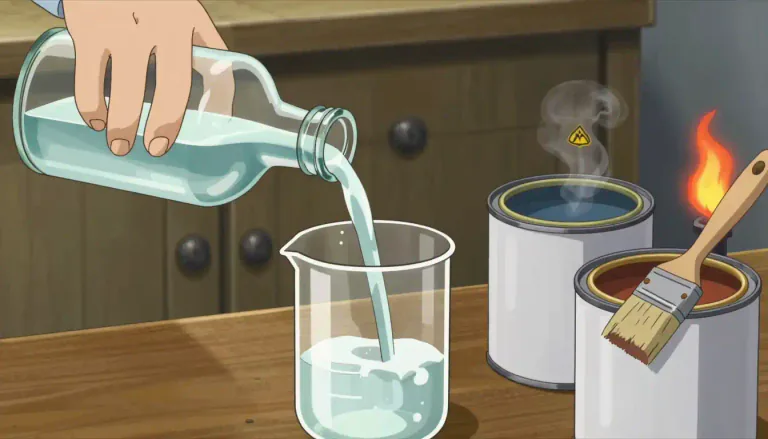 Visual representation of "toluene" - Toluene is a colorless, flammable liquid that is widely used as a solvent in chemical synthesis and as a paint thinner.
