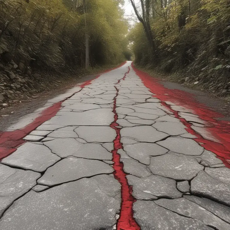 Visual representation of "pavement" - A hard surface of a road or street