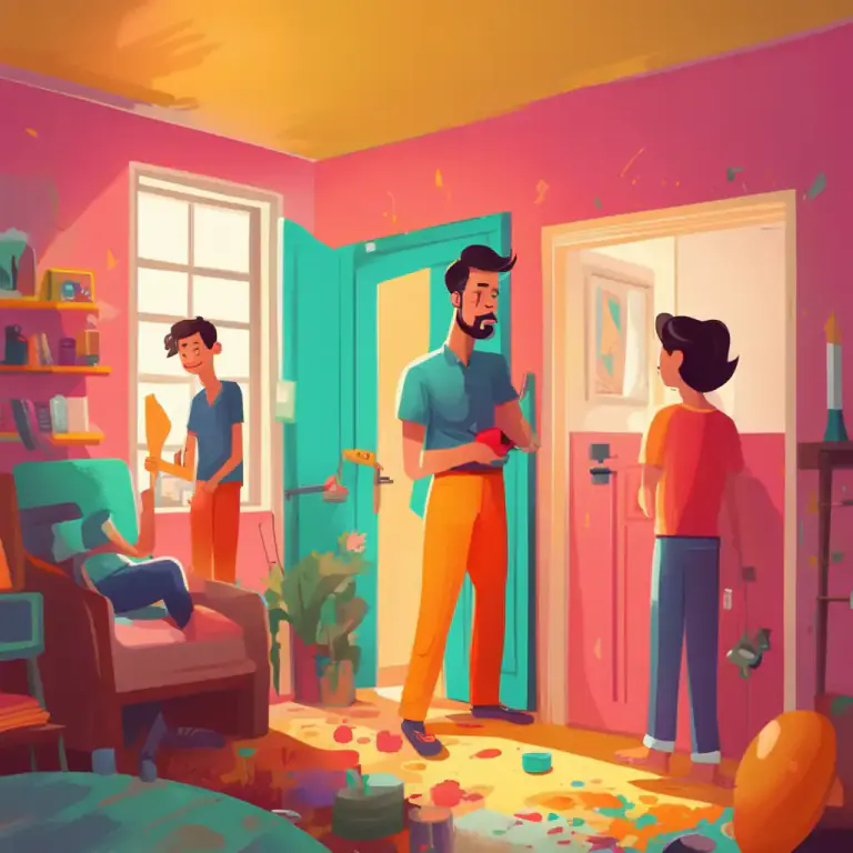 Visual representation of "a man’s home is his castle" - A person has a right to control what happens in their own house.