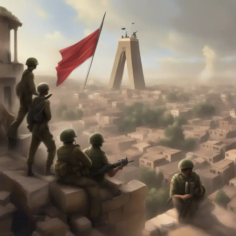 Visual representation of "rebel" - Relating to people fighting against a government or another system.