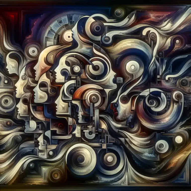Visual representation of "phantasmagoria" - A constantly changing series of scenes or events that are slightly strange or worrying