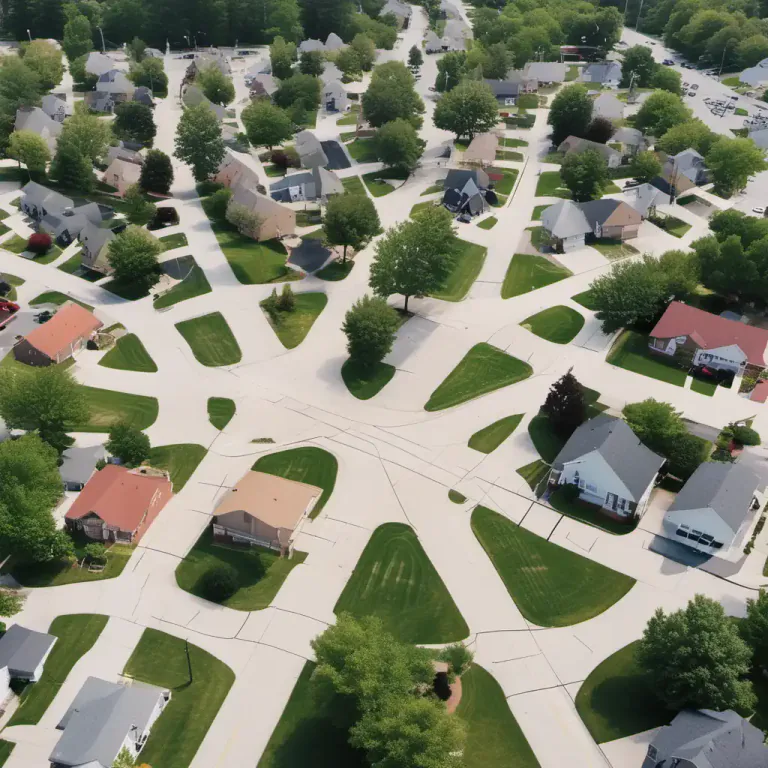 Visual representation of "round here" - In or near the specific area of interest or discussion