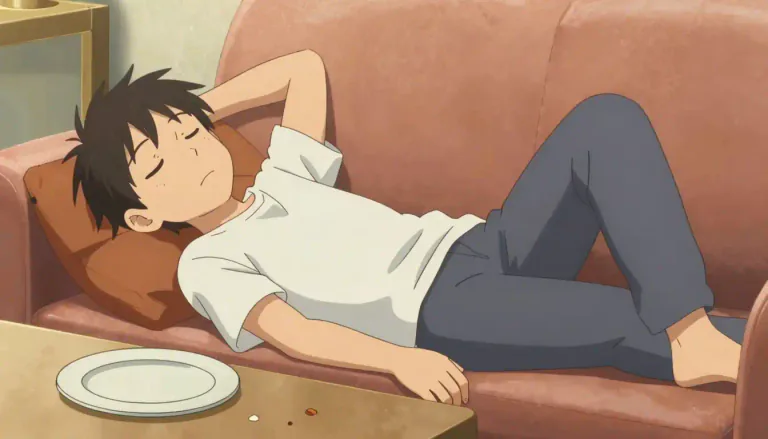 Visual representation of "languorous" - Feeling lazy or tired, without energy