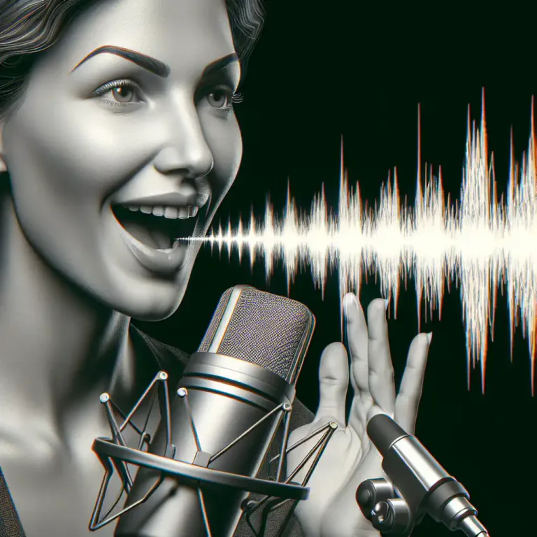 Visual representation of "inflect" - To change in pitch or tone of the voice.