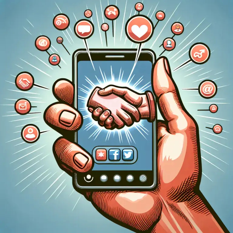 Visual representation of "request" - The action or process of formally asking to use social media or web services