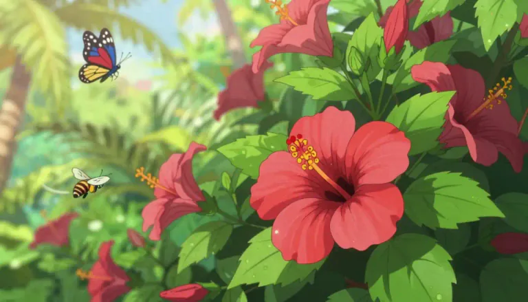 Visual representation of "rosella" - A type of hibiscus plant known for its large, bright flowers, commonly found in tropical and subtropical regions.