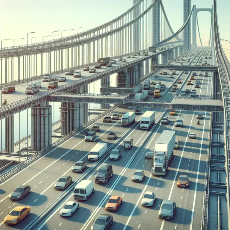 Visual representation of "roadway" - The practical part of a bridge or tunnel that vehicles actually travel on.