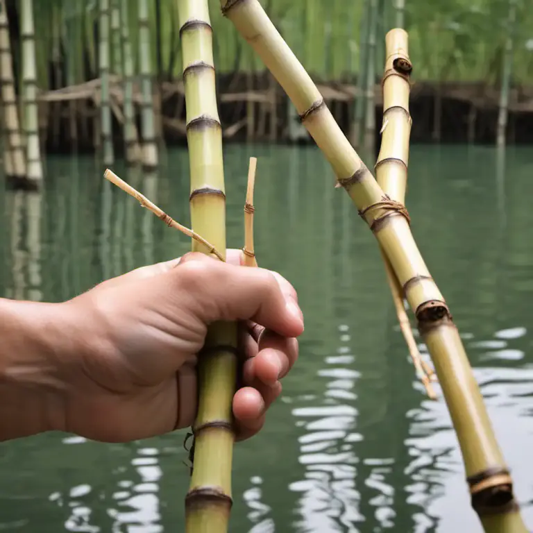 Visual representation of "bamboo" - The hard, hollow stem of the bamboo plant, used as a material.