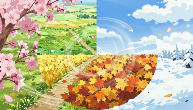 Visual representation of "cycle" - A series of events that happen again and again in the same order.