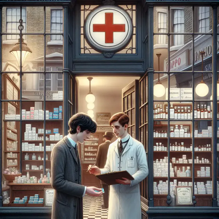 Visual representation of "chemist" - In the UK, a shop where you can buy medicines, beauty products, and some household items.