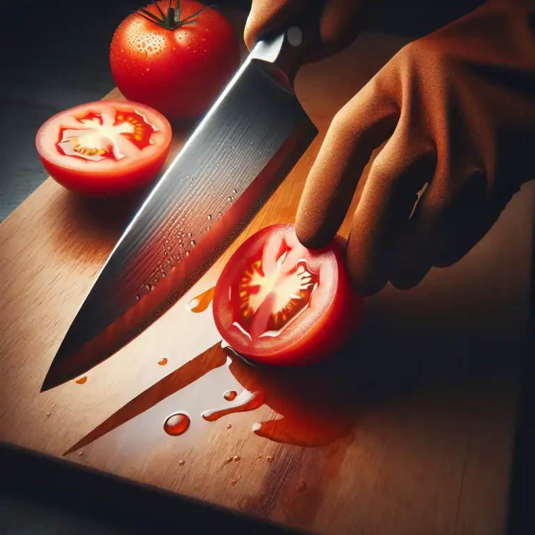 Visual representation of "edge" - The sharpened side of the blade of a cutting implement