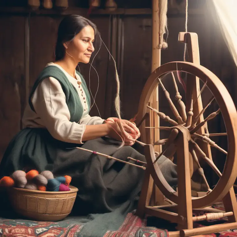 Visual representation of "spin" - To draw out and twist (fibers) into thread.