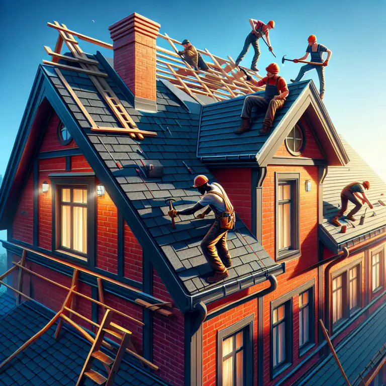 Visual representation of "shingled" - To cover a roof or something with shingles.