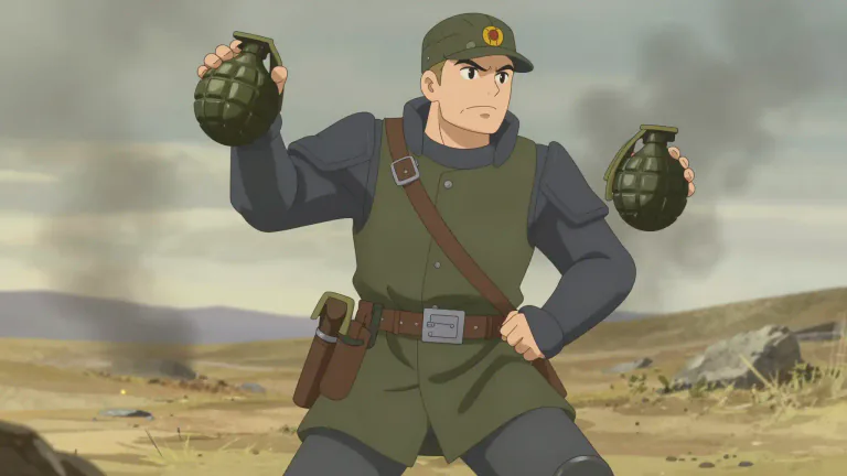 Visual representation of "grenadier" - A type of soldier who uses grenades in combat