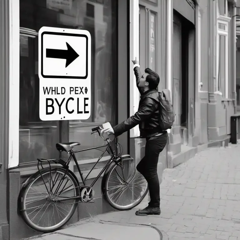 Visual representation of "on your bike!" - Used to tell someone to go away