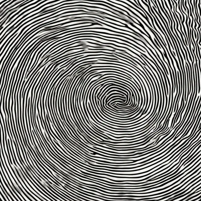 Visual representation of "whorl" - One complete cycle or turn in fingerprint patterns