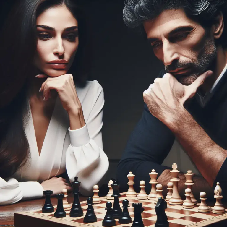 Visual representation of "gambit" - In chess, this is a move where a player risks losing a piece to get a more advantageous position.