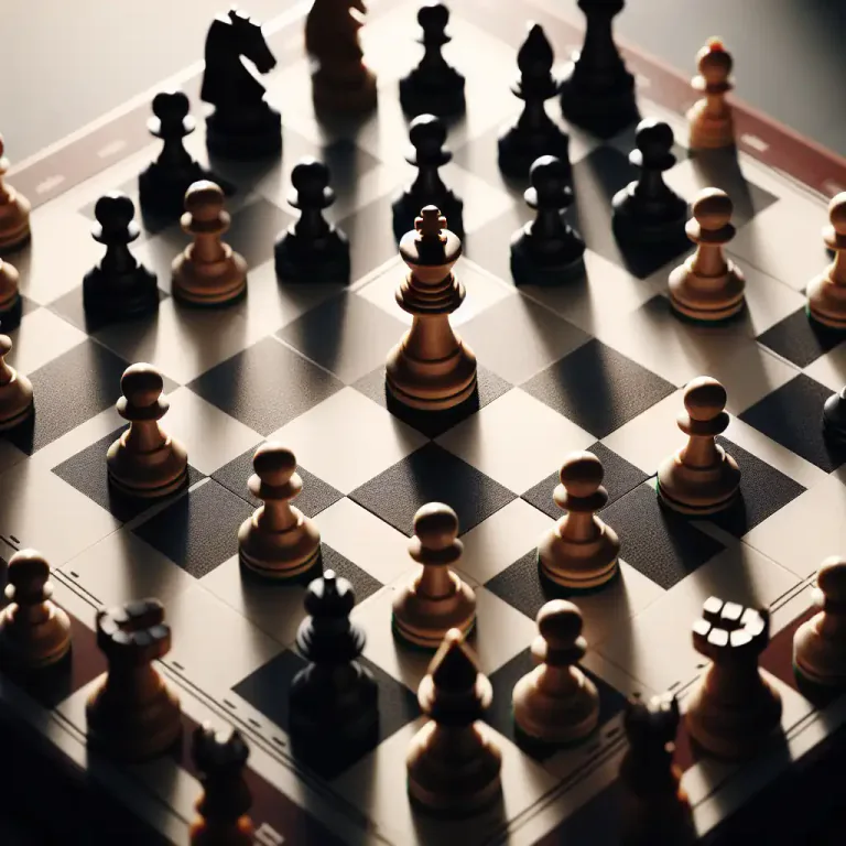 Visual representation of "hedgehog" - A type of defensive formation in the game of chess