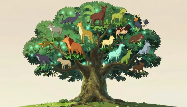 Visual representation of "clade" - A clade is a group of organisms that includes an ancestor and all its descendants.
