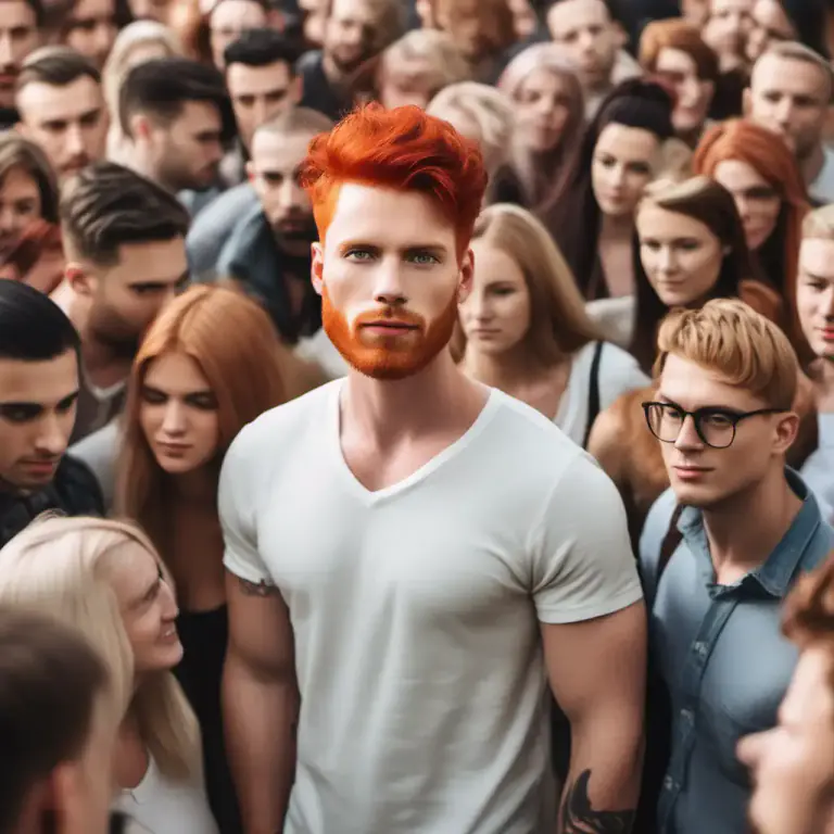 Visual representation of "stick out" - To be easily noticeable because of being different.