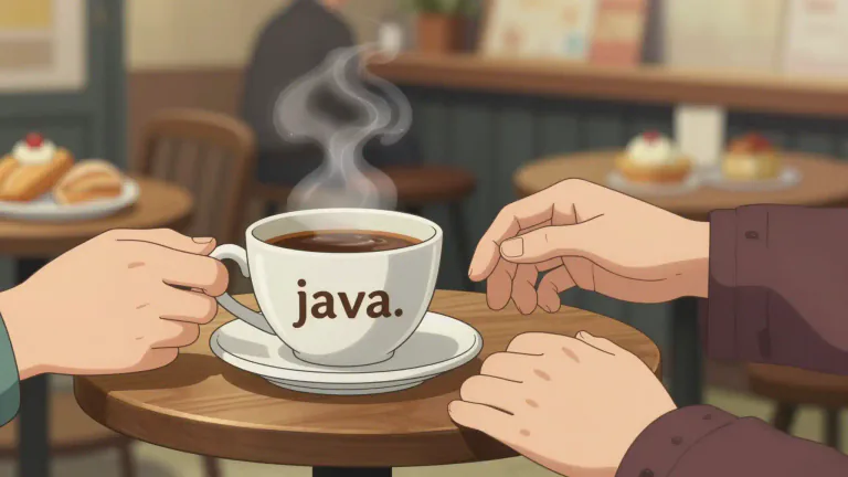 Visual representation of "java" - Java is also a slang term for coffee, particularly in certain cultures where coffee is a dominant part of social life.