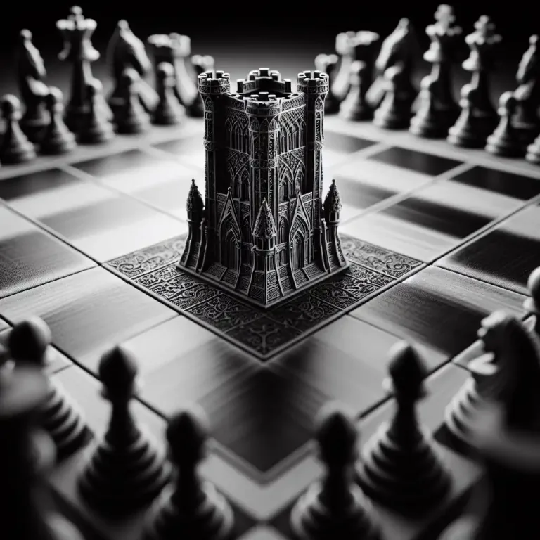 Visual representation of "rook" - A piece in the game of chess, shaped like a castle