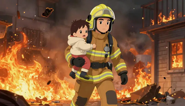 Visual representation of "rescuer" - A person who saves someone from a dangerous or difficult situation
