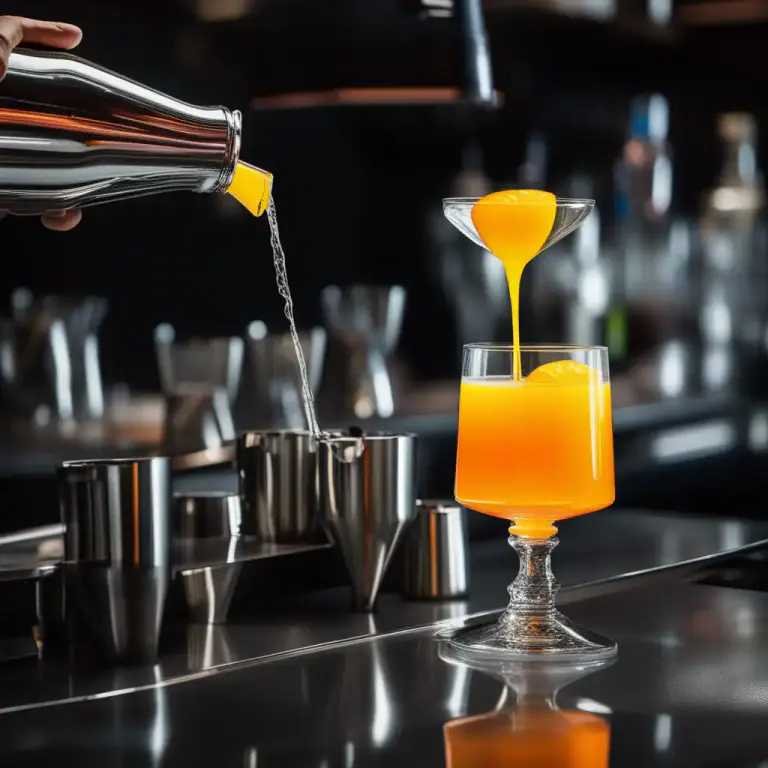 Visual representation of "screwdriver" - A cocktail made from vodka and orange juice