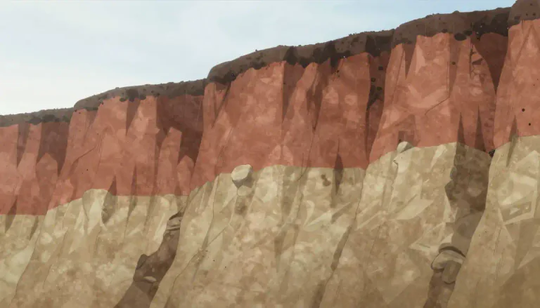Visual representation of "stratification" - The process or state of dividing something into different levels or layers