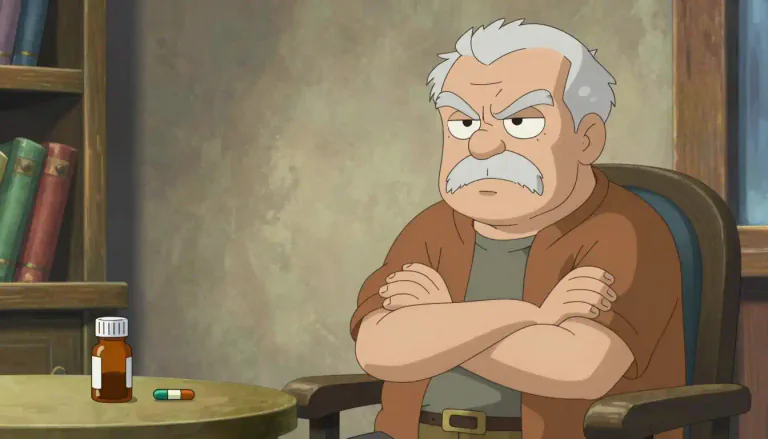 Visual representation of "ornery" - Someone who is angry, grumpy, or stubborn