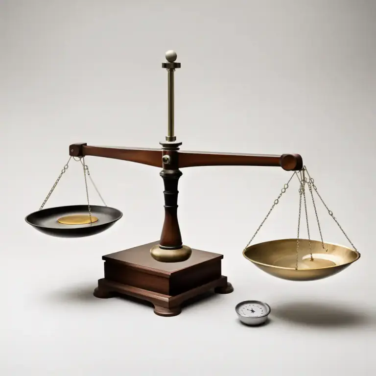 Visual representation of "weight" - A piece of metal known to be of a standard weight and used on a balance to measure the weight of something