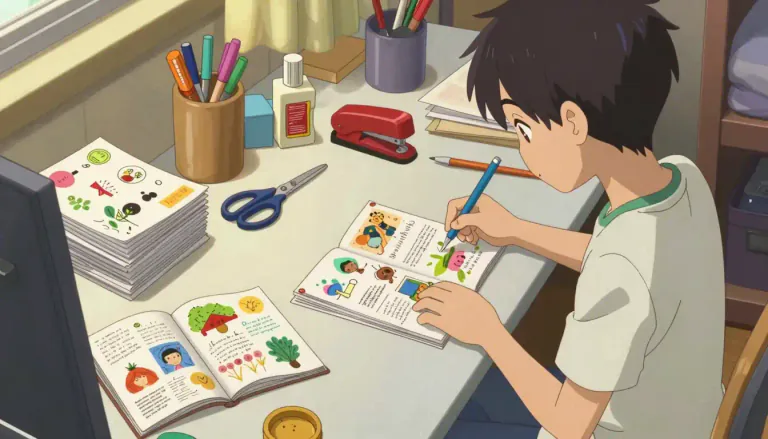 Visual representation of "zine" - A magazine or publication that is typically created by an individual or small group, focusing on a specific subject, theme, or artistic expression.