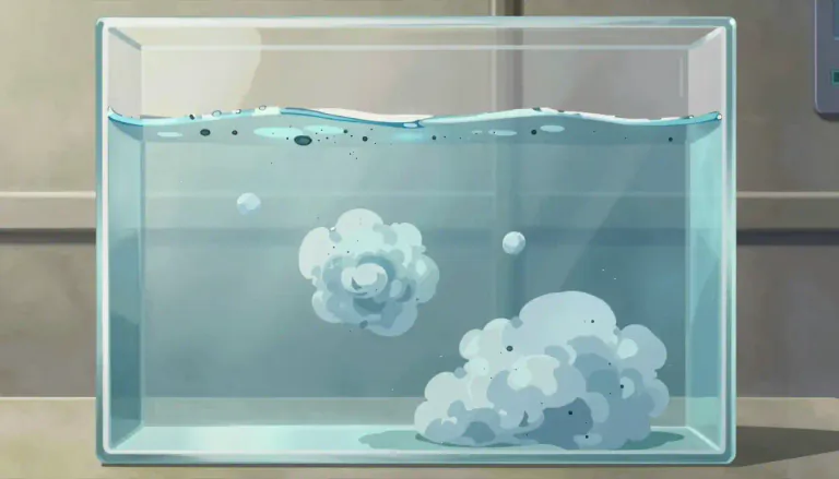 Visual representation of "flocculation" - The process by which fine particulates are agglomerated into a floc.