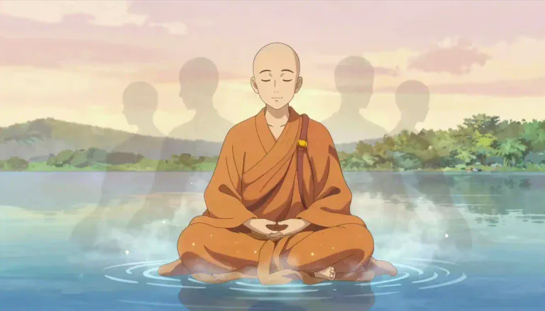 Visual representation of "anatta" - In Buddhist philosophy, the concept of anatta denotes the idea that there is no permanent, unchanging self in existence.
