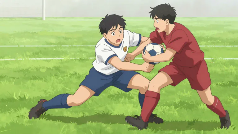 Visual representation of "tackle" - In sports, the act of stopping the opponent by grabbing them