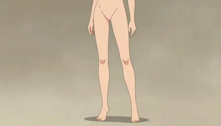 Visual representation of "leggy" - Having long legs or appearing as if so.